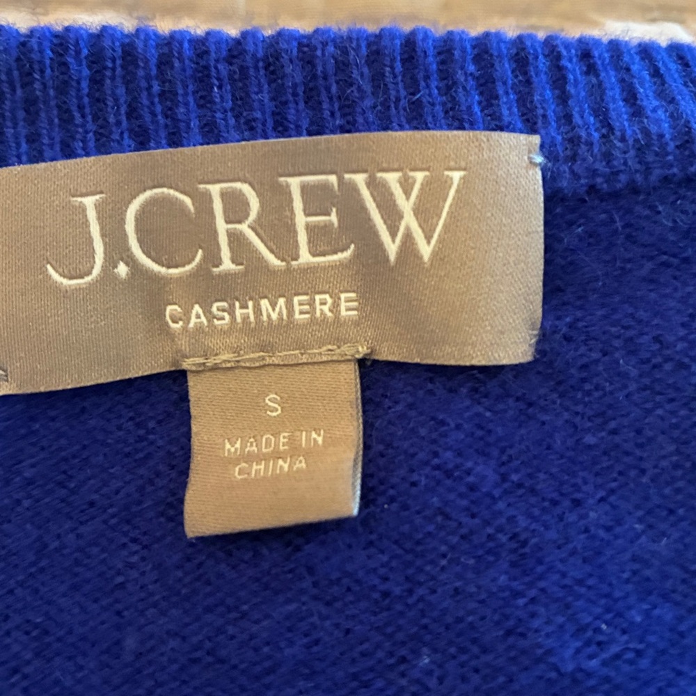 J. Crew Royal Blue Cashmere Sweater - Picture 2 of 4